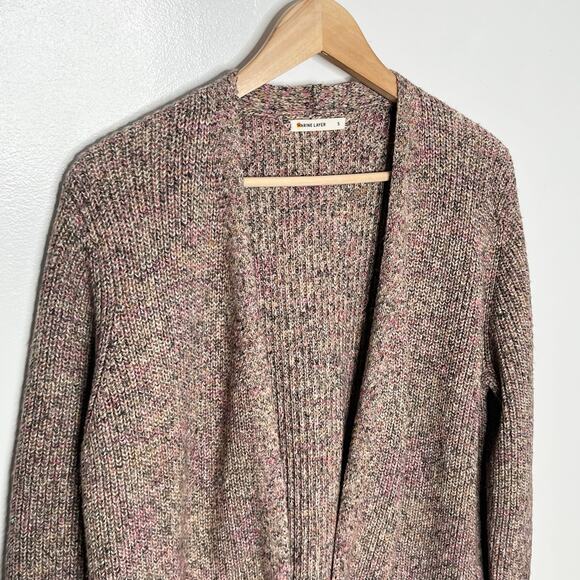 Marine Layer Womens Cabin Cardigan Sweater Small Brown Haether Knit Pockets - Picture 5 of 12